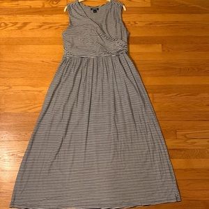 Black and white stripe Maxi Dress